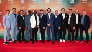 Members of Manchester United's treble-winning team at the premiere of documentary series 99