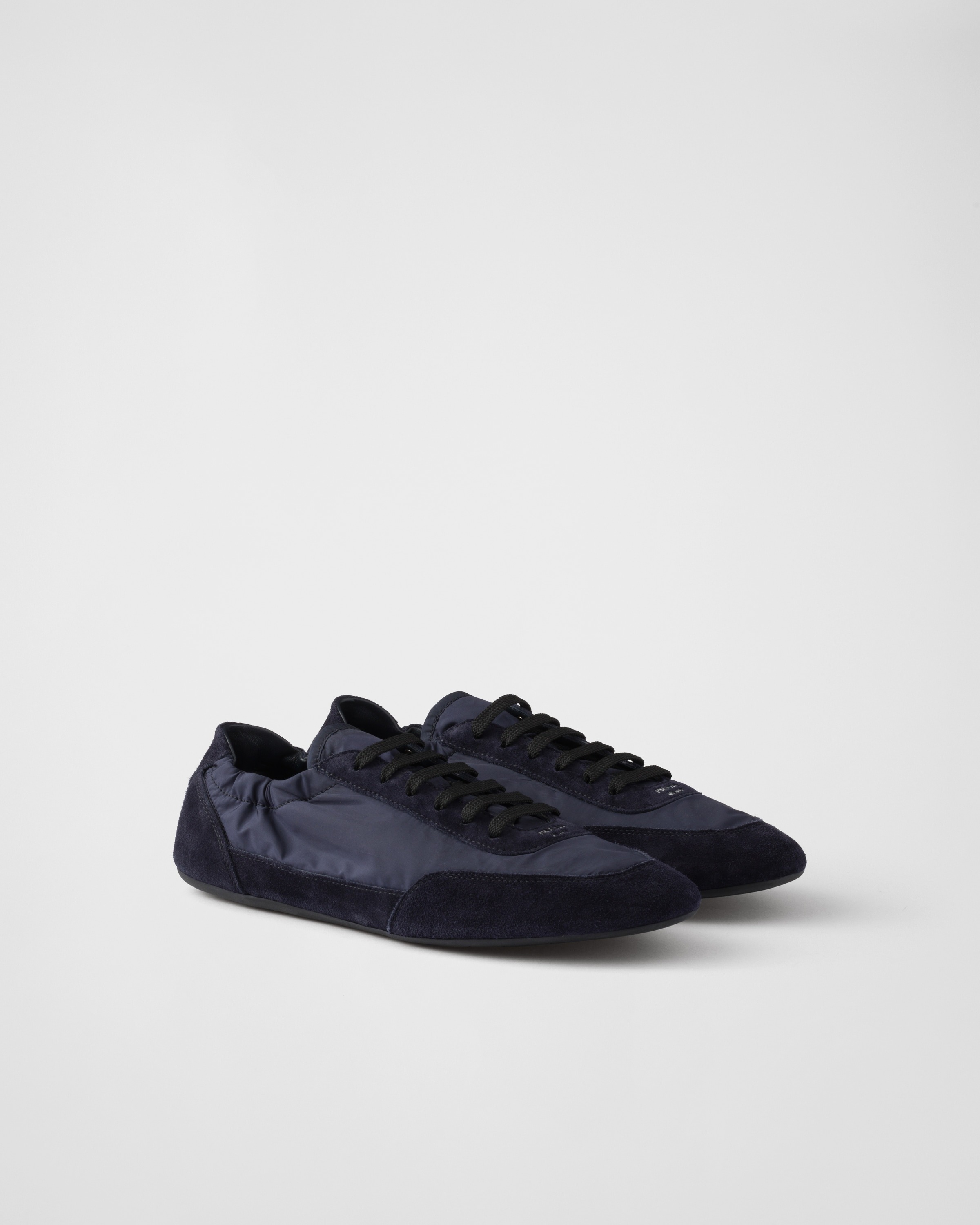 prada, Collapse Re-Nylon and Suede Sneakers