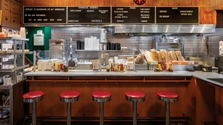 Interior of Veselka diner, New York. 