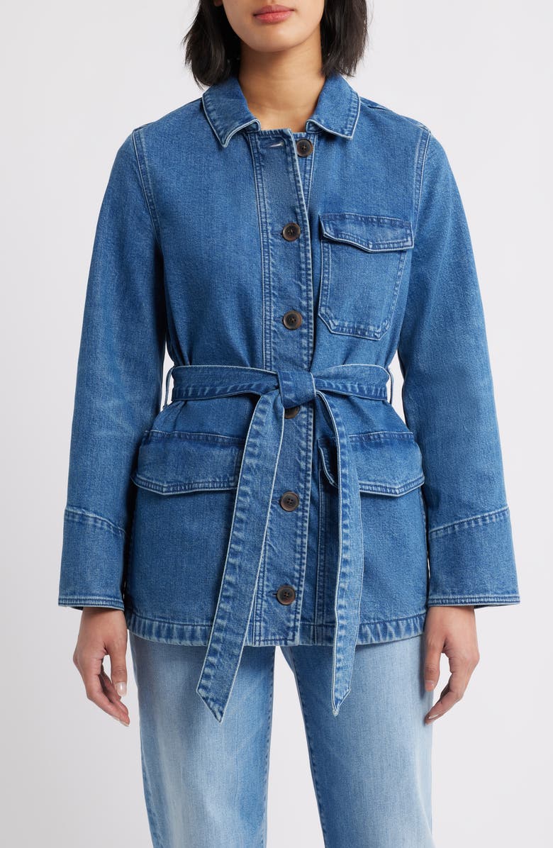 Belted Denim Chore Jacket