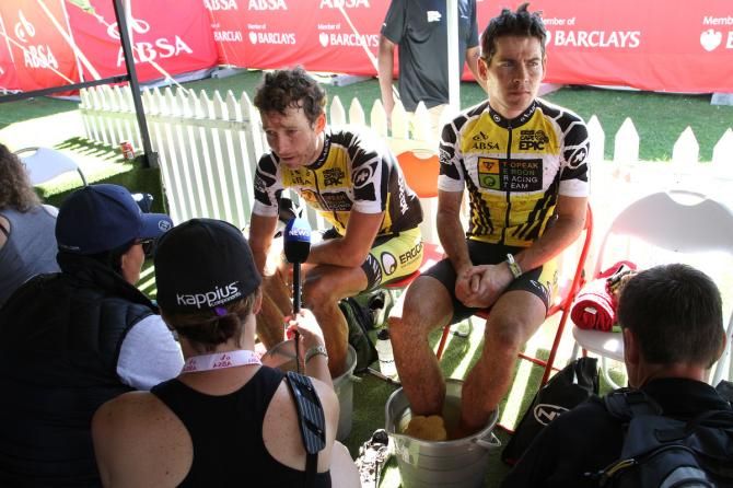 Robert Mennen and Kristian Hynek of Topeak-Ergon Racing