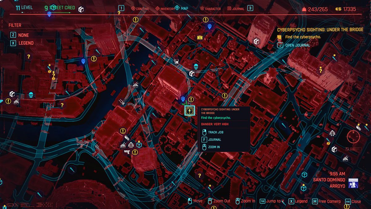 Cyberpunk 2077 Cyberpsycho Sightings locations