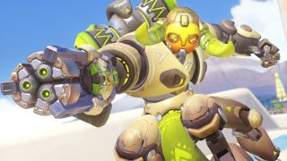 Overwatch 2 Orisa aiming to attack