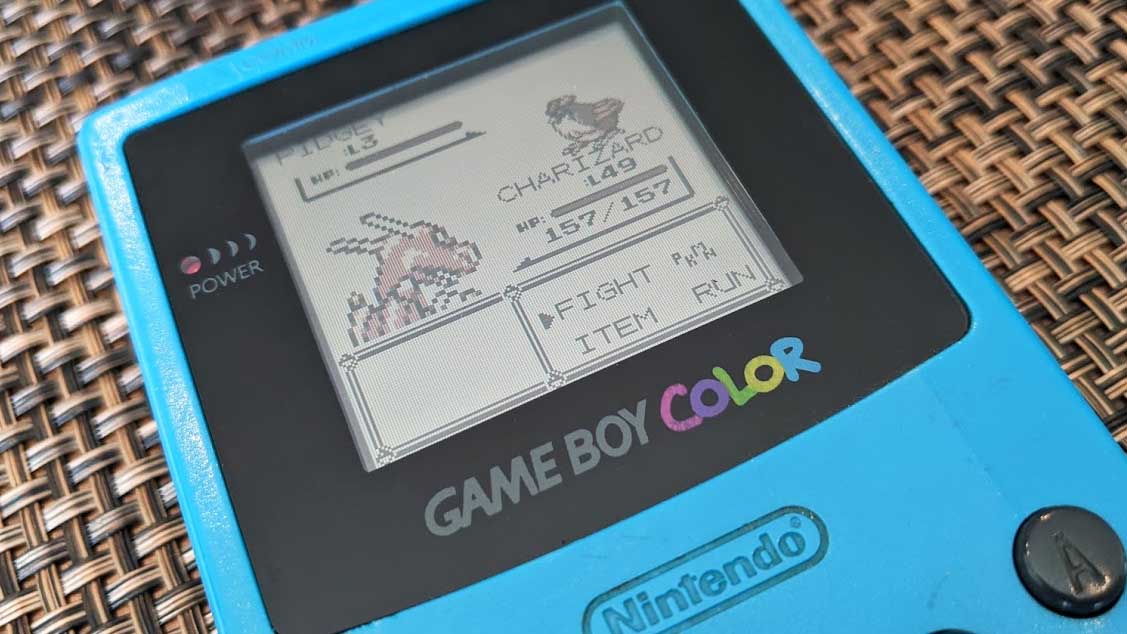 Pokemon Red Pada Game Boy Warna Berfokus
