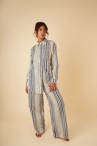 Lila Navy Stripe Set