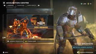Helldivers 2 Siege Breakers warbond superstore menu