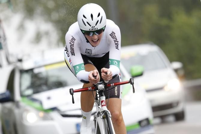 Macey Stewart (Australia) in action in the rain