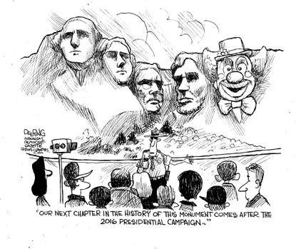 Political cartoon U.S. Presidential Race 2016