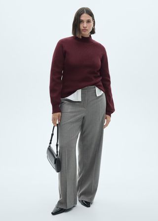 MANGO, Ribbed round-neck sweater