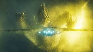 A plane flying towards a monster in Godzilla: King of the Monsters