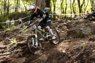 Rachel Atherton on her way to a win.