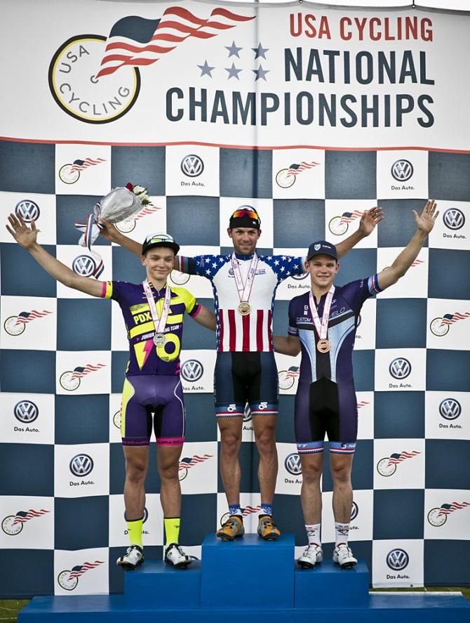 Men's Miss and Out top 3 - 1st place Bobby Lea (Custom Velo), 2nd place Kent Ross (PDX DEVO Junior Cycling Team), 3rd Place John Simes (Custome Velo)