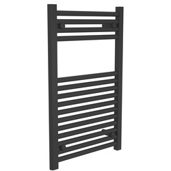Flume 25mm Flat Ladder Towel Radiator Matte Black 800mm X 500mm 1296 Btu