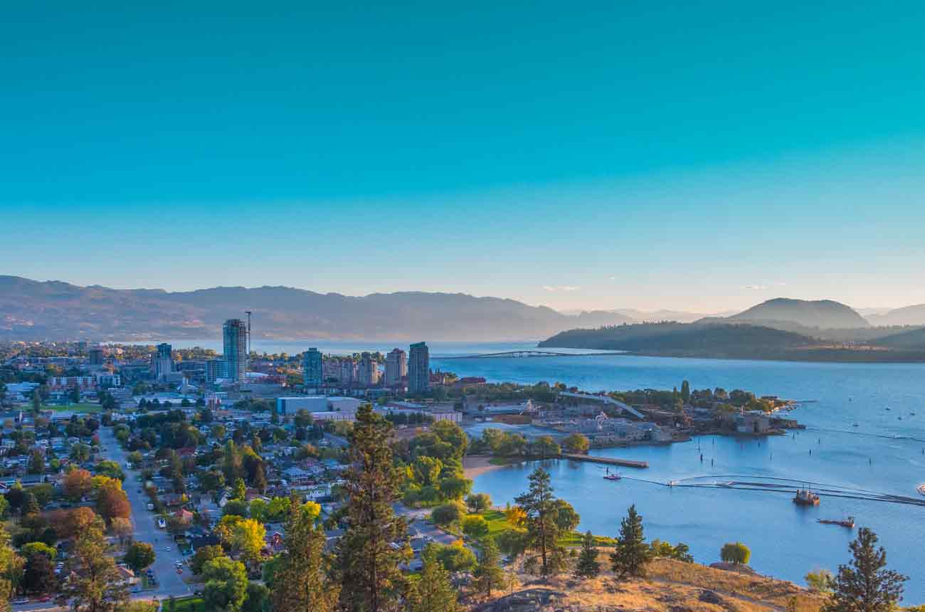 image of the town of Kelowna
