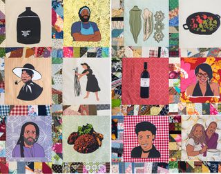 The Legacy Quilt from African American food exhibition in New York's Africa Center