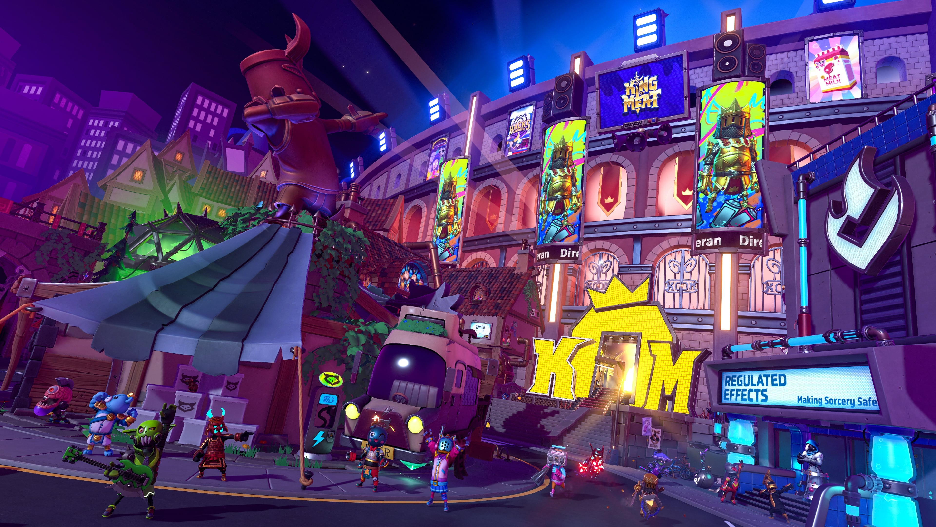 A screenshot from Glowmade's King of Meat game