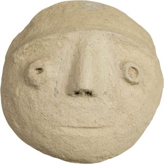 a paper mache face