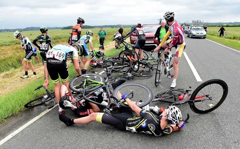 A crash during the British nationals