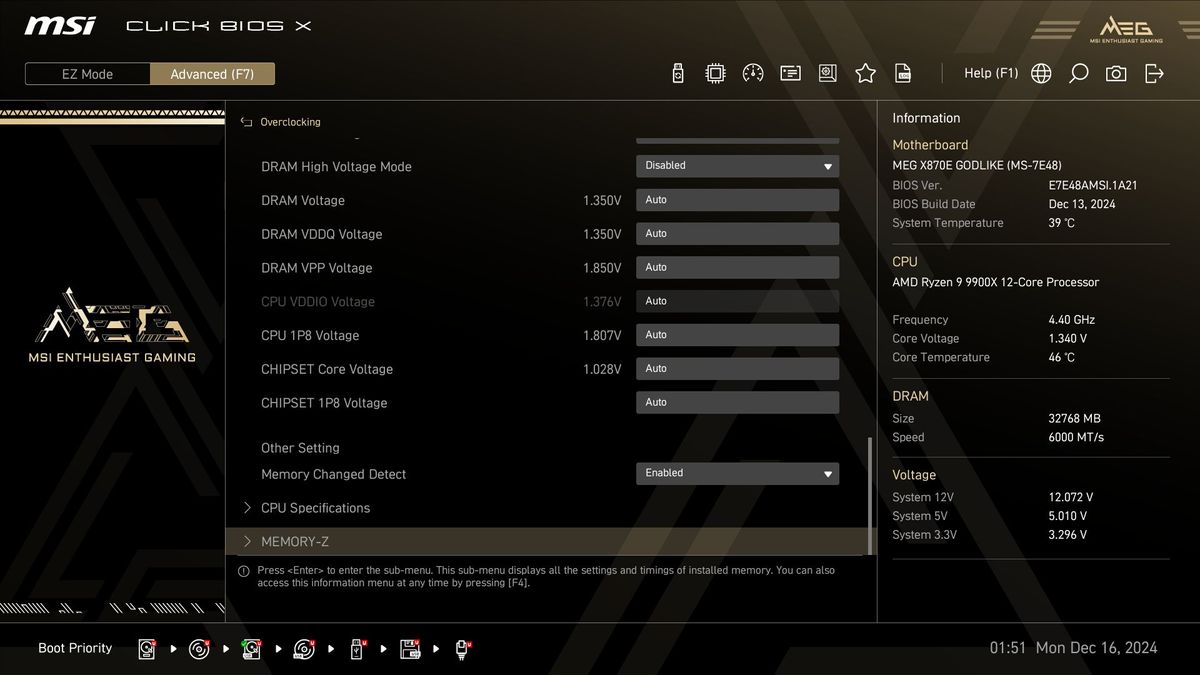 MSI X870E Godlike