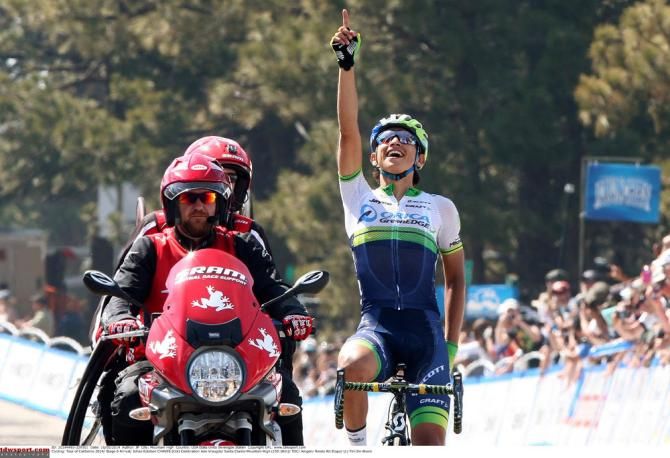 Esteban Chaves takes his first win for Orica GreenEdge at the Tour of California