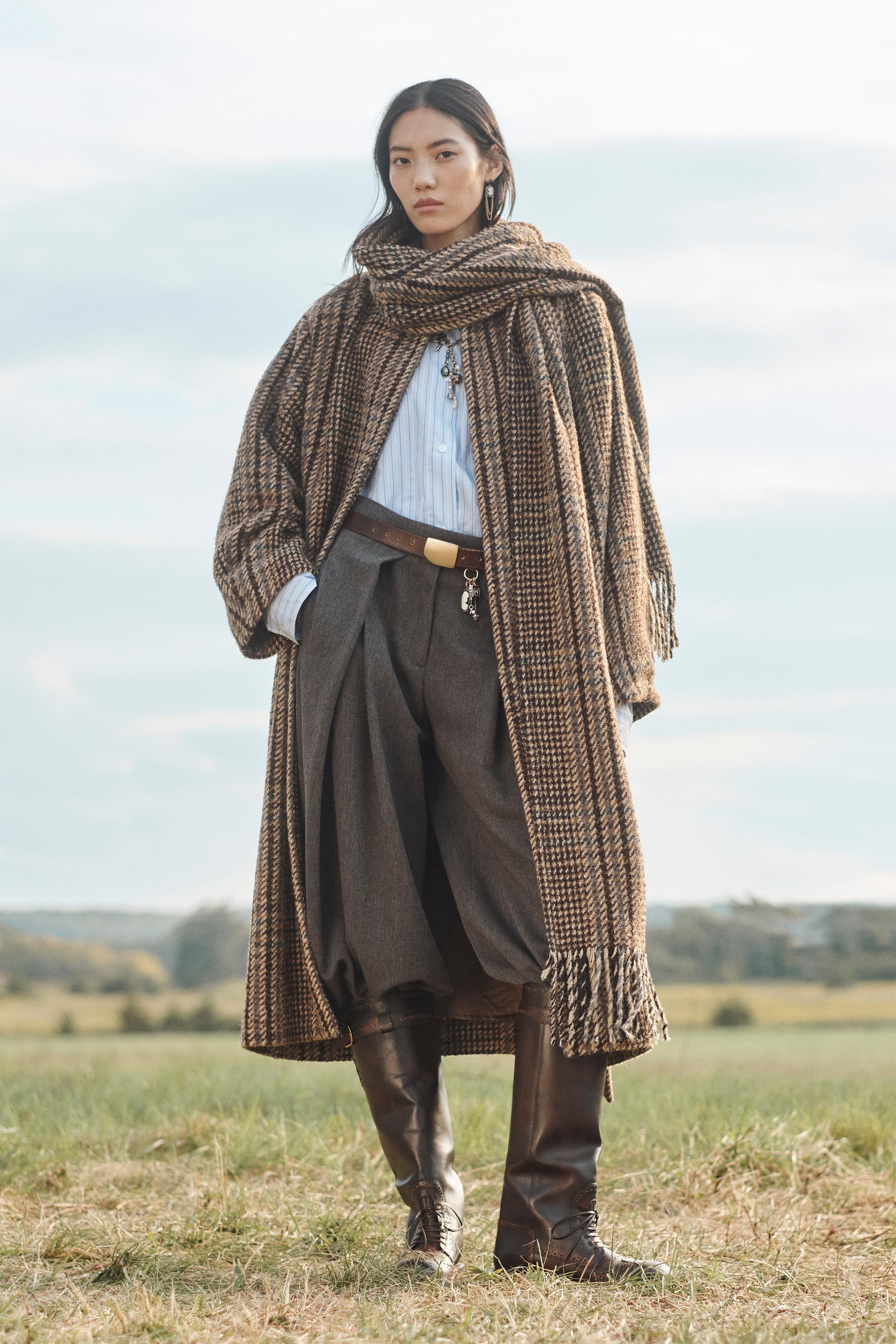 Limited Edition Check Coat With Scarf