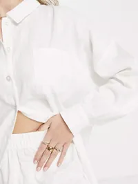 Oversized natural beach shirt in white ($35) | ASOS Design