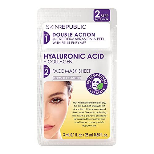 2 Step Hyaluronic Acid + Collagen Face Mask
