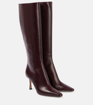 Agathe 85 Leather Knee-High Boots