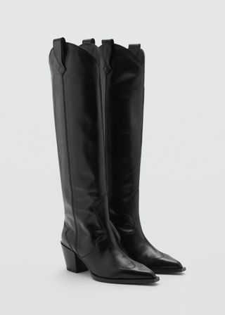 Mango + Buckles Leather Boots