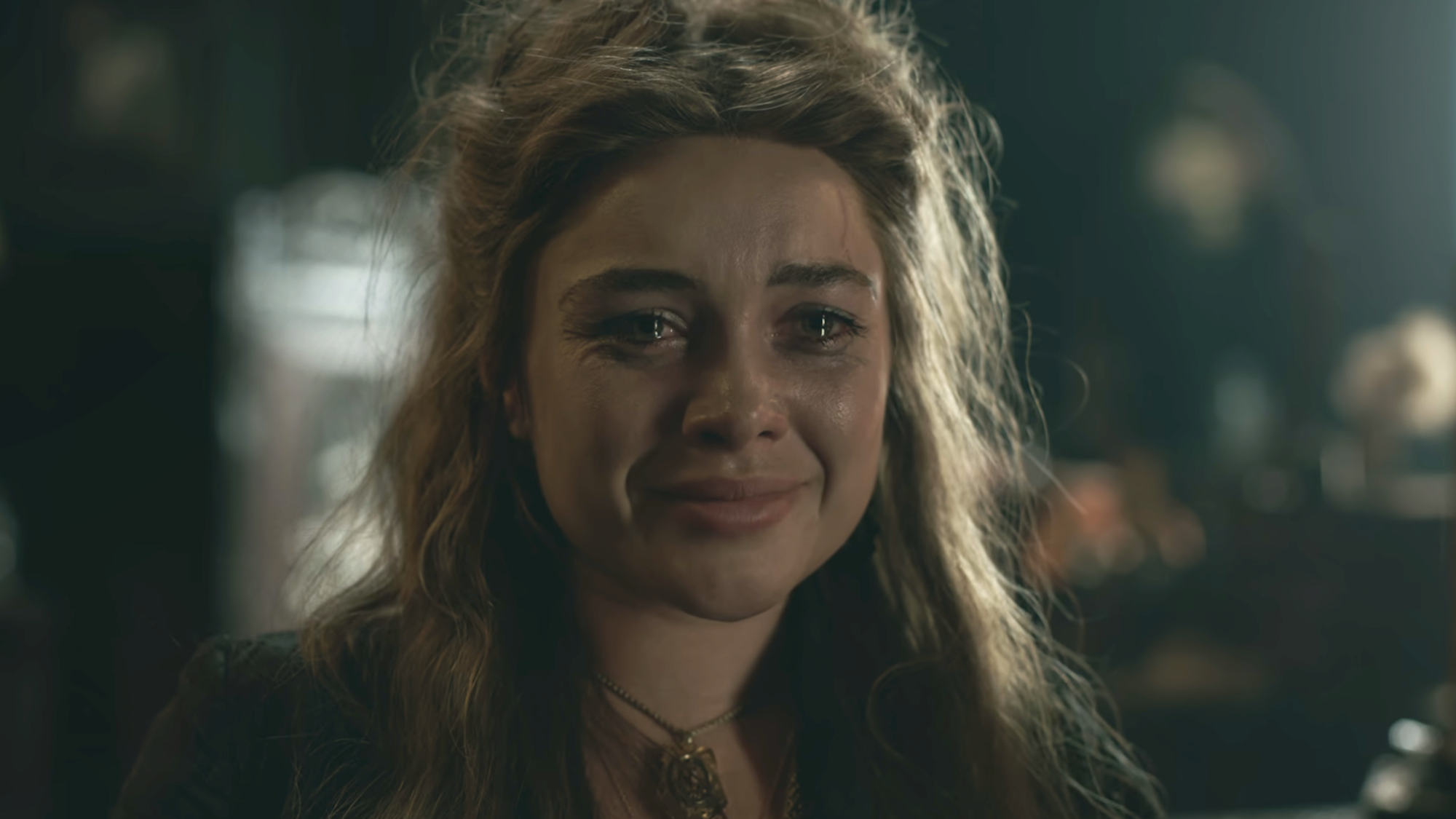 Florence Pugh as Cathy crying in episode 7 of East of Eden