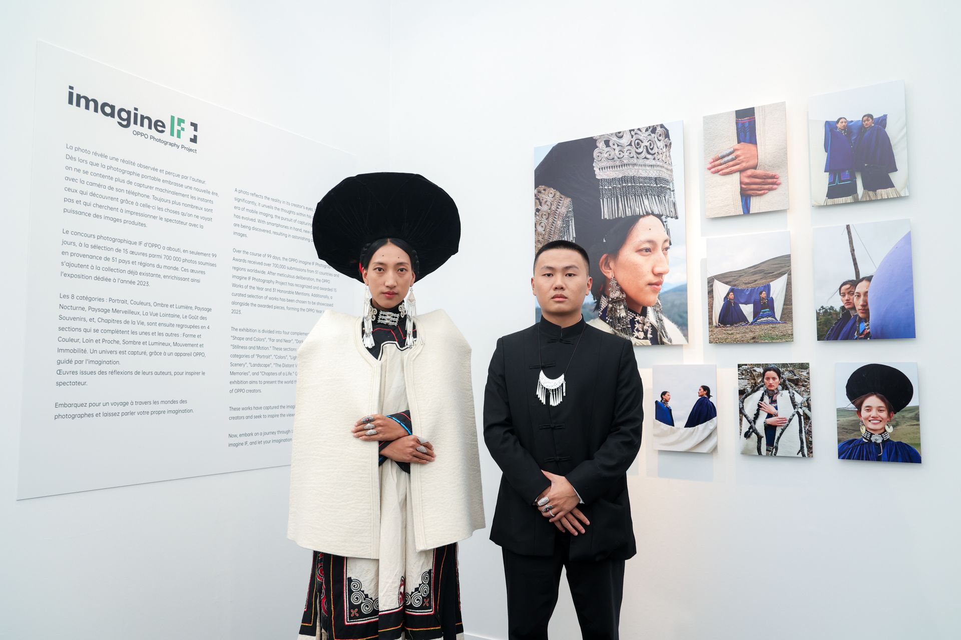Photography and woman in traditional costume at OPPO Paris Photo 2023