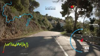 The GoPro Hero13 Black showing GPS data overlays