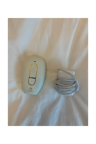 Olivia M., a ‘Marie Claire’ tester, tests the Rose Skin Co. Lumi IPL Permanent Hair Removal Device