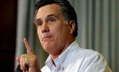 Mitt Romney campaigns in Iowa in early 2012
