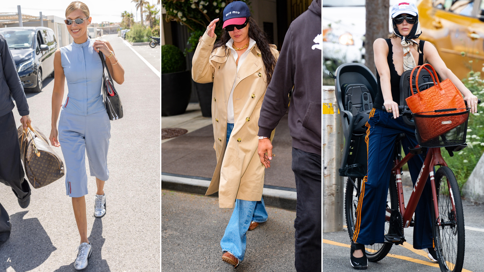 collage of celebrities wearing summer 2026 sneaker trends