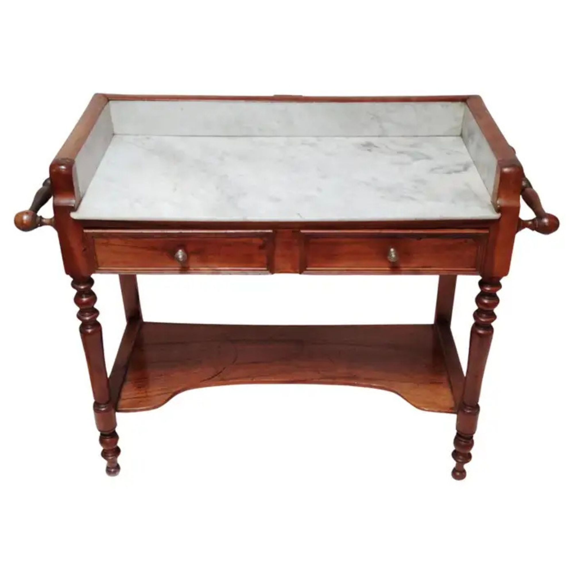 Marble top washstand console