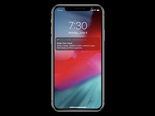 iPhone lock screen with Siri Shortcuts