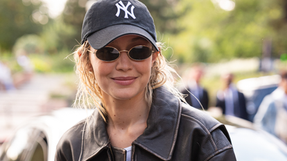 Gigi Hadid is seen outside Miu Miu fashion show during the Womenswear Spring/Summer 2024 as part of Paris Fashion Week on October 03, 2023 in Paris, France