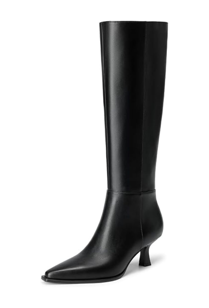 DREAM PAIRS, Women's Kitten Heel Knee High Boots