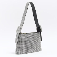 Silver Embellished Buckle Shoulder Bag, £35 ($125.99) | River Island
