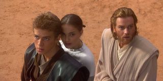 Anakin, Padme and Obi-Wan in Attack of the Clones