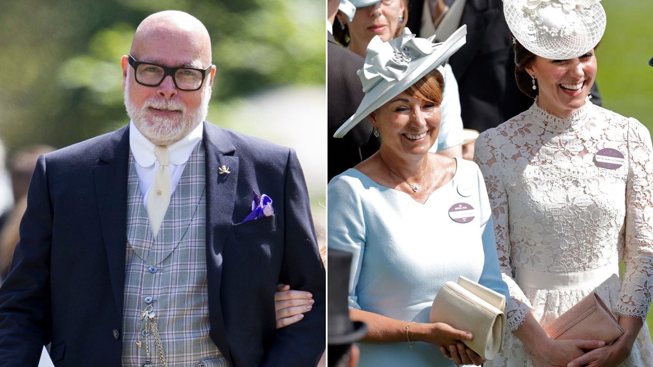 Composite of Gary Goldsmith at Pippa Middleton&#039;s wedding and Carole and Kate Middleton at Ascot