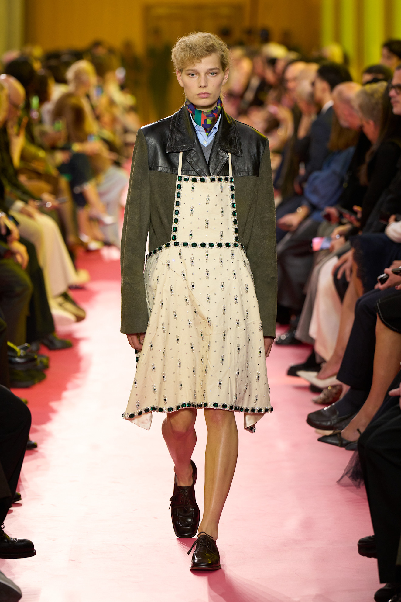 models on the Miu Miu Spring 2026 runway