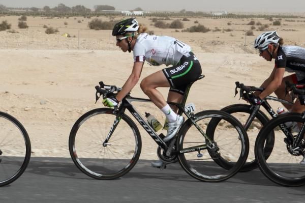 Judith Arndt (GreenEDGE-AIS) in the break