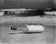 A message in a bottle.