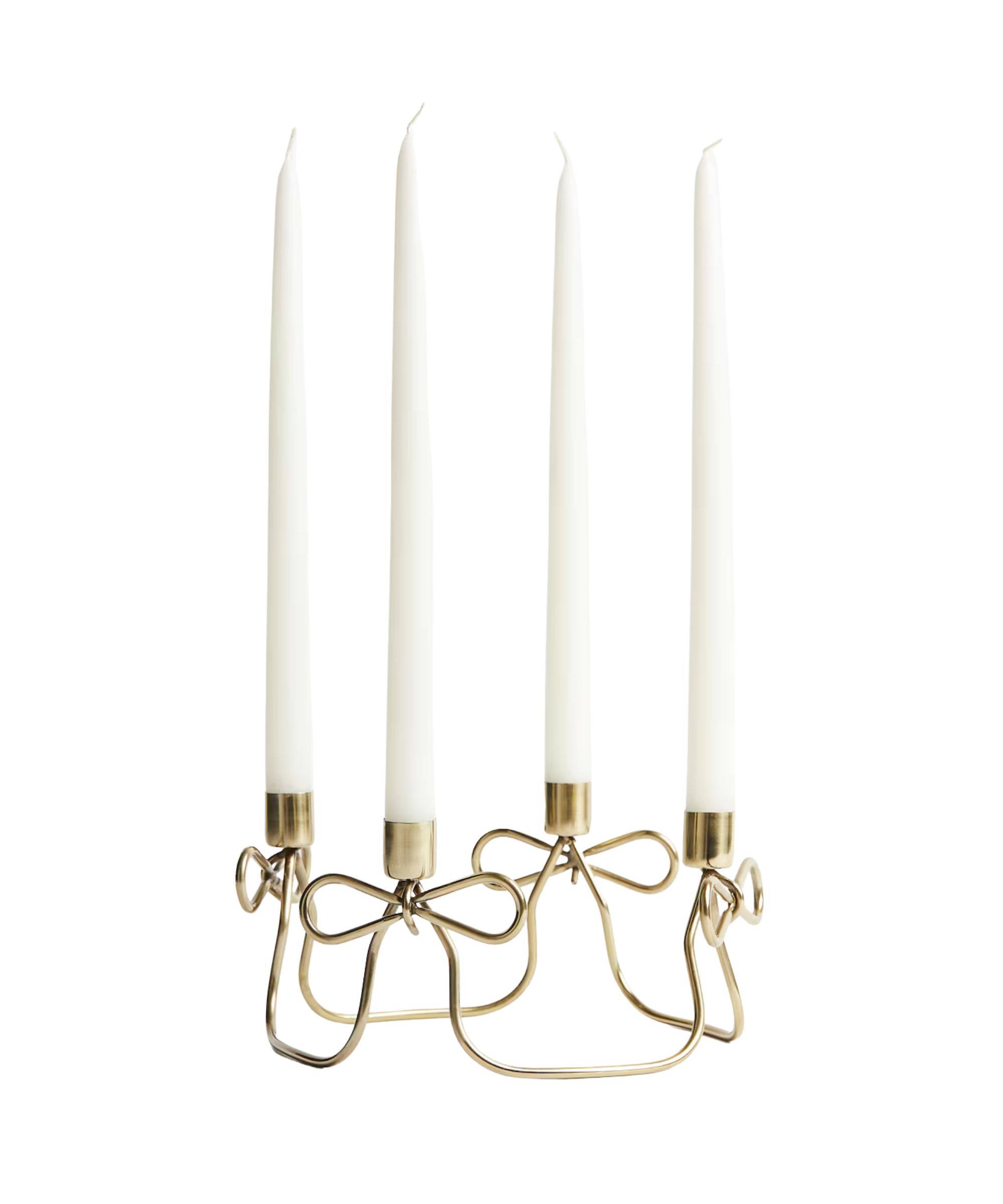 Gold Bow Metal Candelabra
