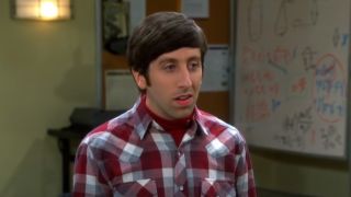 howard in sheldon's classroom on The Big Bang Theory