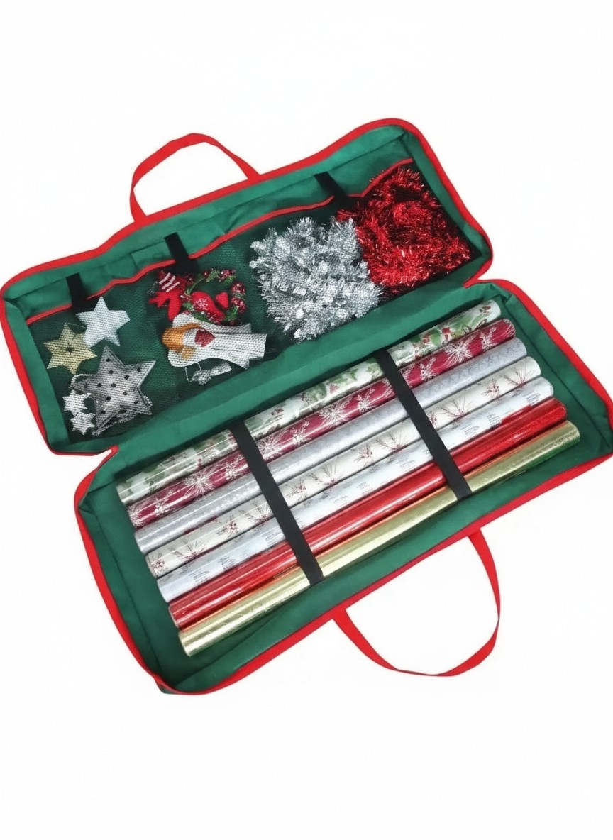Christmas Corner, Wrap Fabric Storage Bag