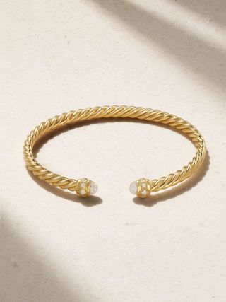 Cable Spira 18-Karat Gold Diamond Cuff