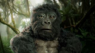 A robotic spy "gorilla" enabled filmmakers to capture never-before-seen footage of gorillas singing during their dinner.